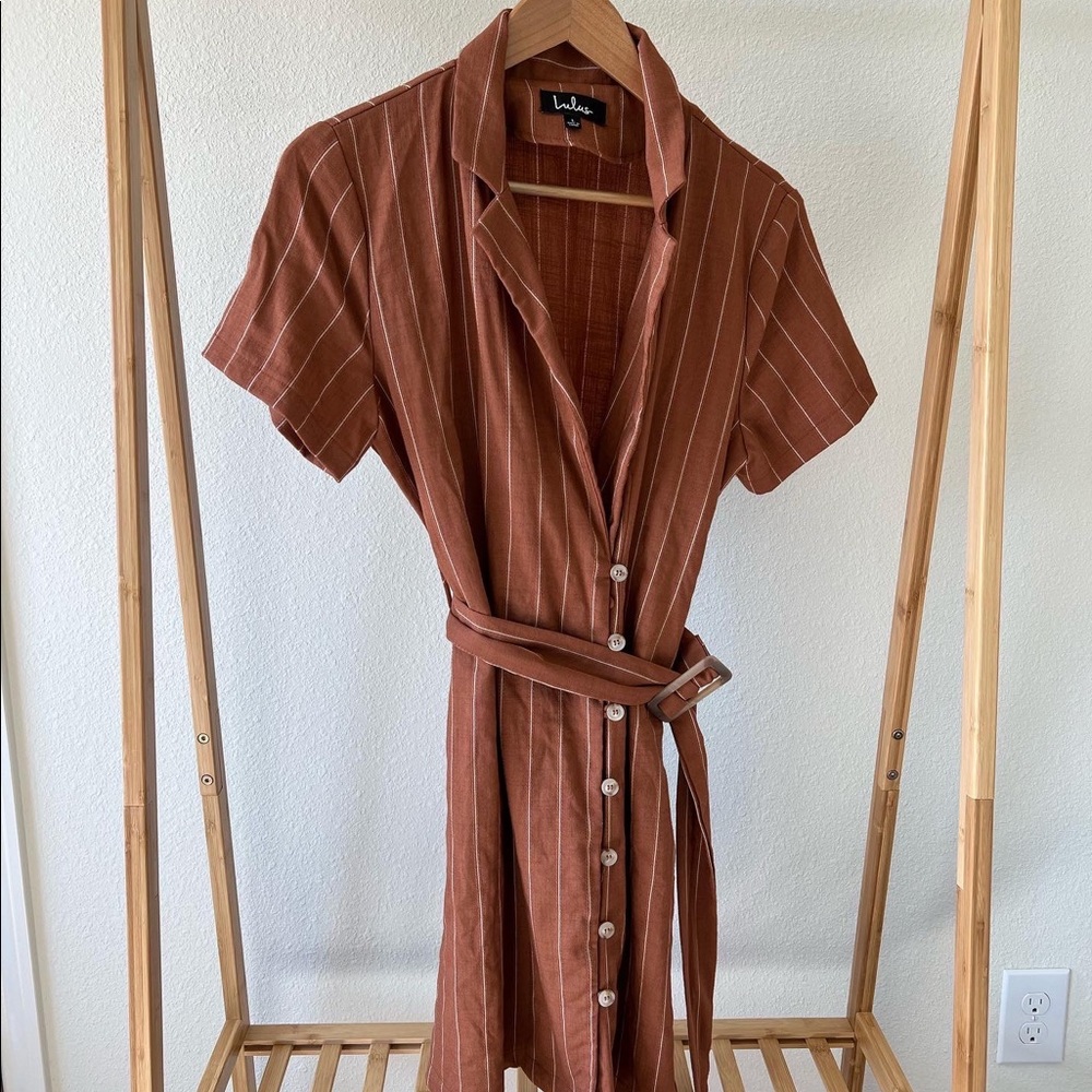 Lulu’s Blouse Dress Brown (L)